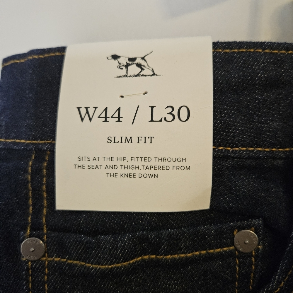 NWT Rodd & Gunn Chartwell Slim Fit Jean Denim 44x30 Dark Vintage Washed - Picture 10 of 13